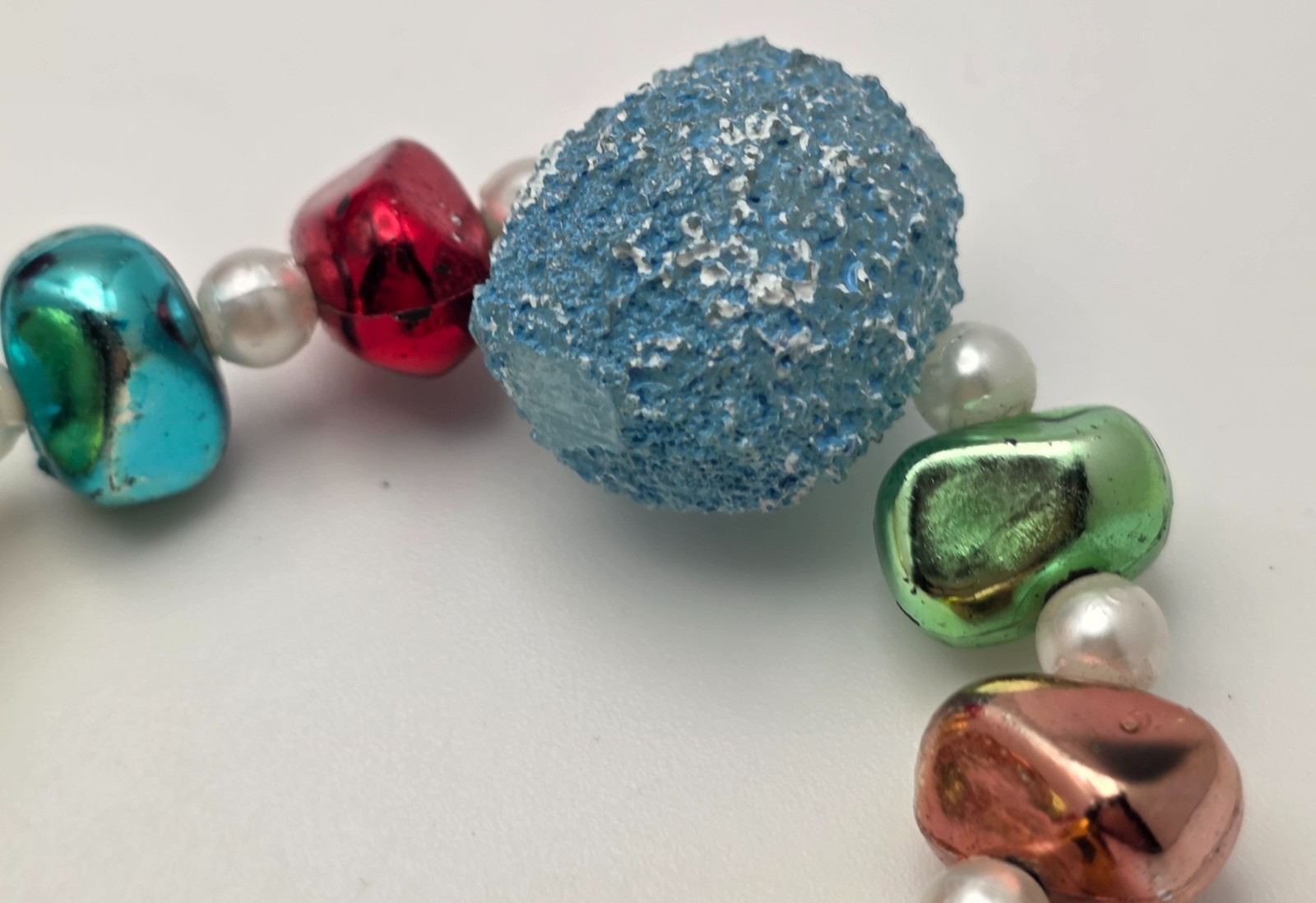 Candy Theme Statement Necklace Peppermint Beads H… - image 5