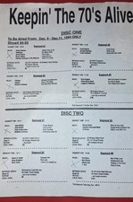 94-50 KEEPIN THE 70'S ALIVE KANSAS STEVIE WONDER ETC CD RADIO SHOW  3 DISC + CUE