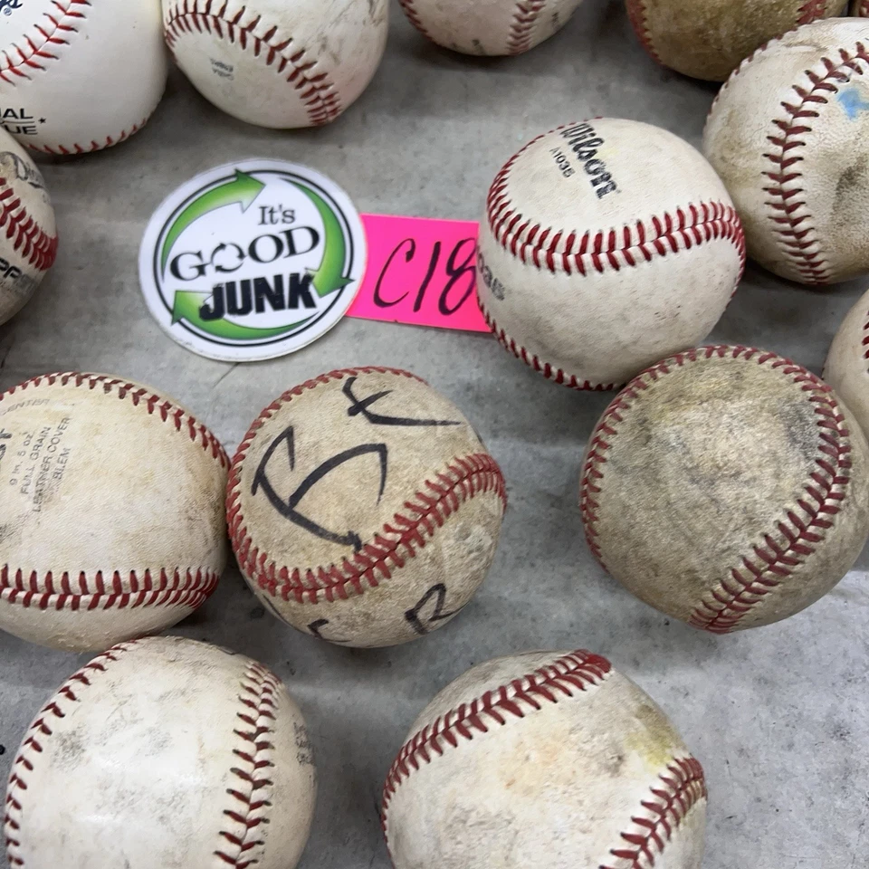 Lote de 50 Pelotas de Béisbol Duras Usadas Lanzamiento Fielding Bateo Camiseta Entrenador Práctica Foto 2 de 4