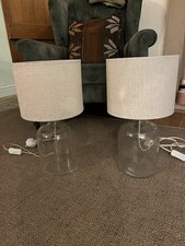 Pair Glass Table Lamp Next