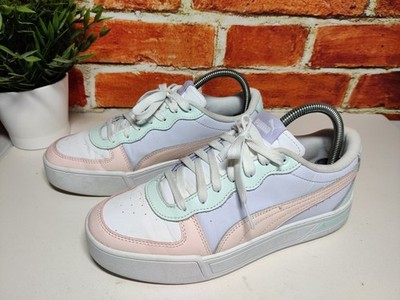 DAMEN PUMA SKYE UK 6 EU 39 PASTELL PINK FLIEDER MINT WEISS LOW SNEAKER TURNSCHUHE