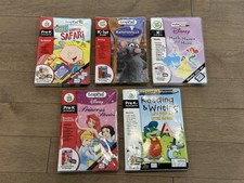 Leap Frog Leap Pad Learning Game Cartridges w/ Books Disney Princess Lot Pre-K