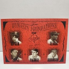 2005 Flair Dynasty Foundations Ripken/Palmer/Robinson/Tejada/Lopez Orioles /500