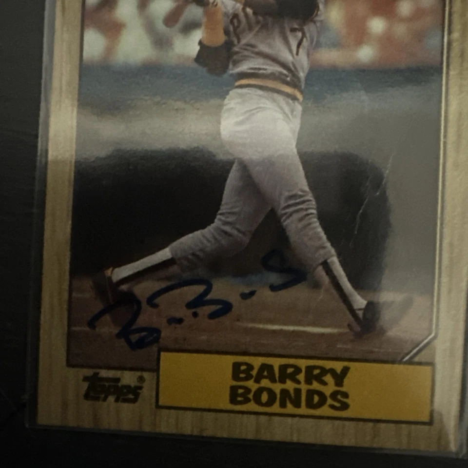 1987 Topps Rookie IP autógrafo #320 Barry Bonds controle remoto - Imagem 3 de 3