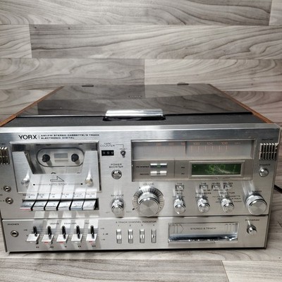 YORX Model M2681 Stereo Cassette /8 Track Receiver W/ S-12