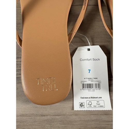 Sandalias para mujer Tru Time Barely There marrones - talla 7 - nuevas con etiquetas - Imagen 4 de 4