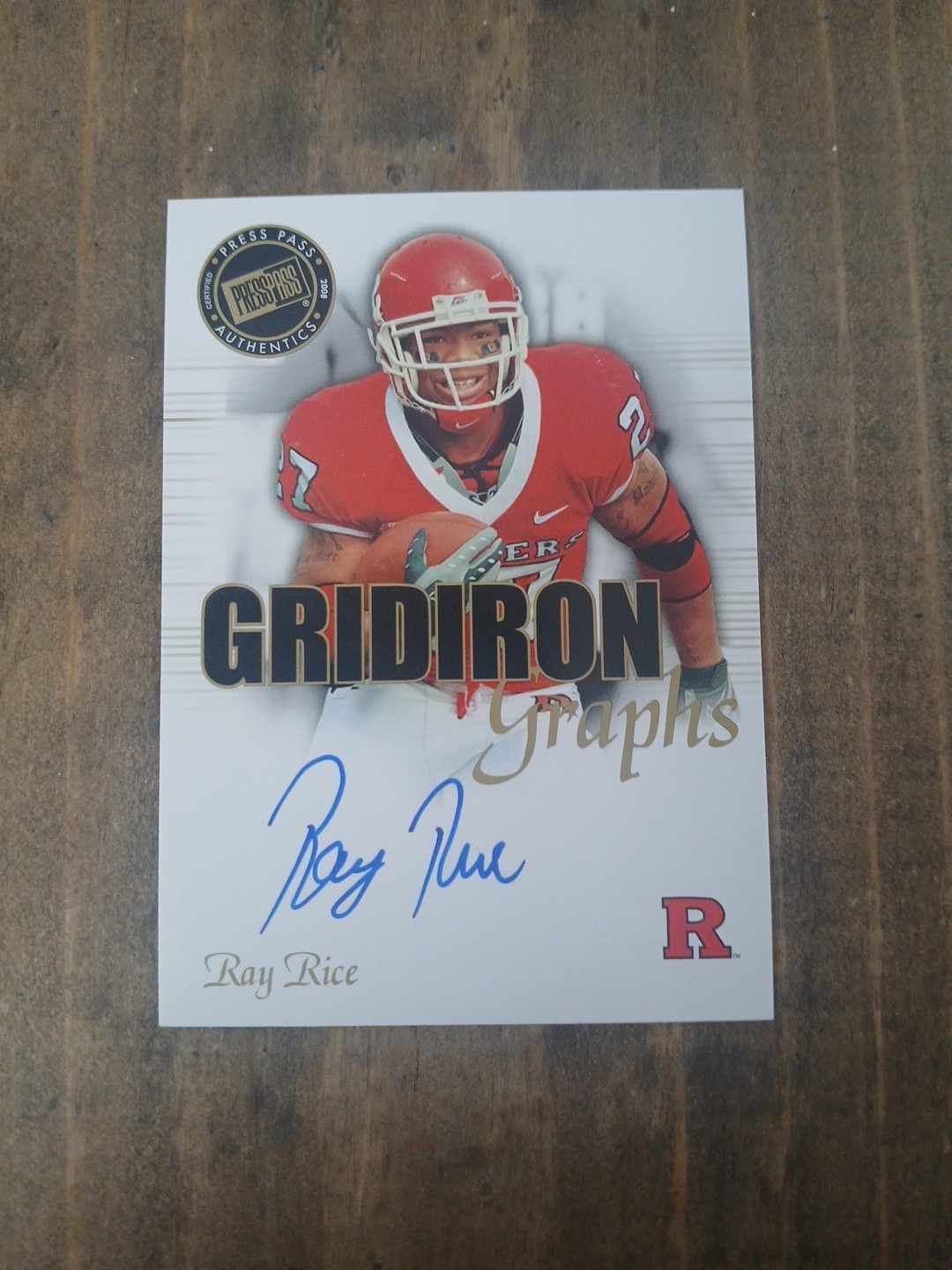 Ray Rice Press Pass Se Gridiron Graphs #GGRR Base