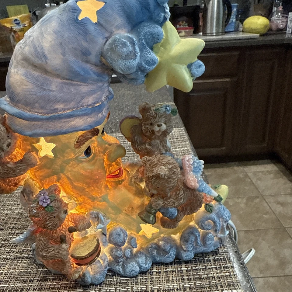 Lámpara infantil Bears Moon azul decoración del hogar Foto 2 de 4