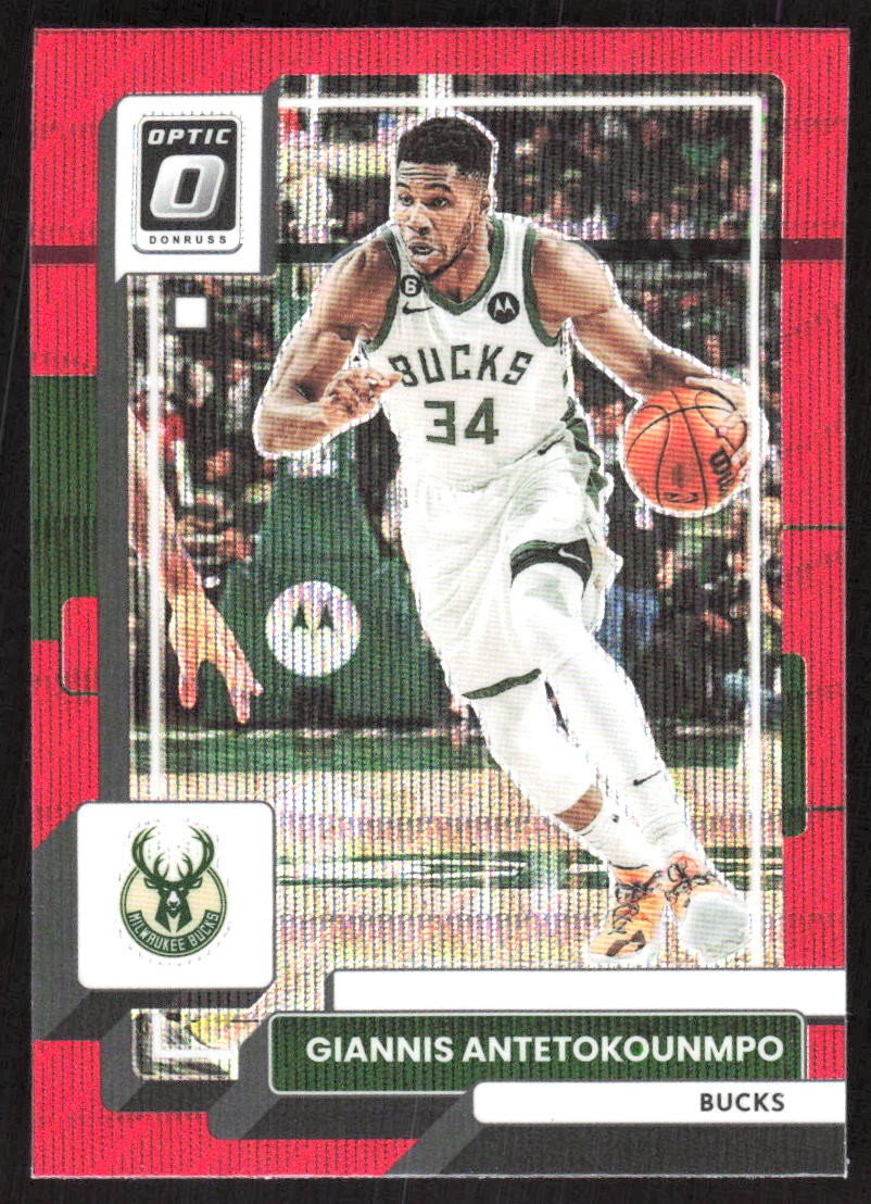 2008G 2022-23 Donruss Optic #75 Giannis Antetokounmpo Red Wave