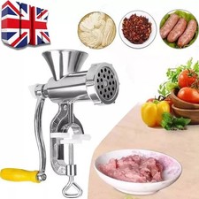 Manual Meat Grinder Heavy Duty Meat Mincer Sausage Stuffer Hand Grinder UK