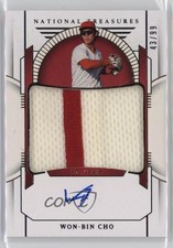 2024 National Treasures Prospect Material Signatures 43/99 Won-Bin Cho Auto 3hd