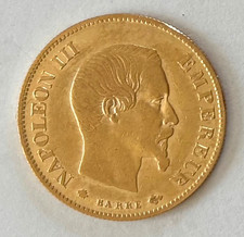 Demi NAPOLÉON III Or pièce 10 Francs 1860 BB. FDC très rare Monnaie collection