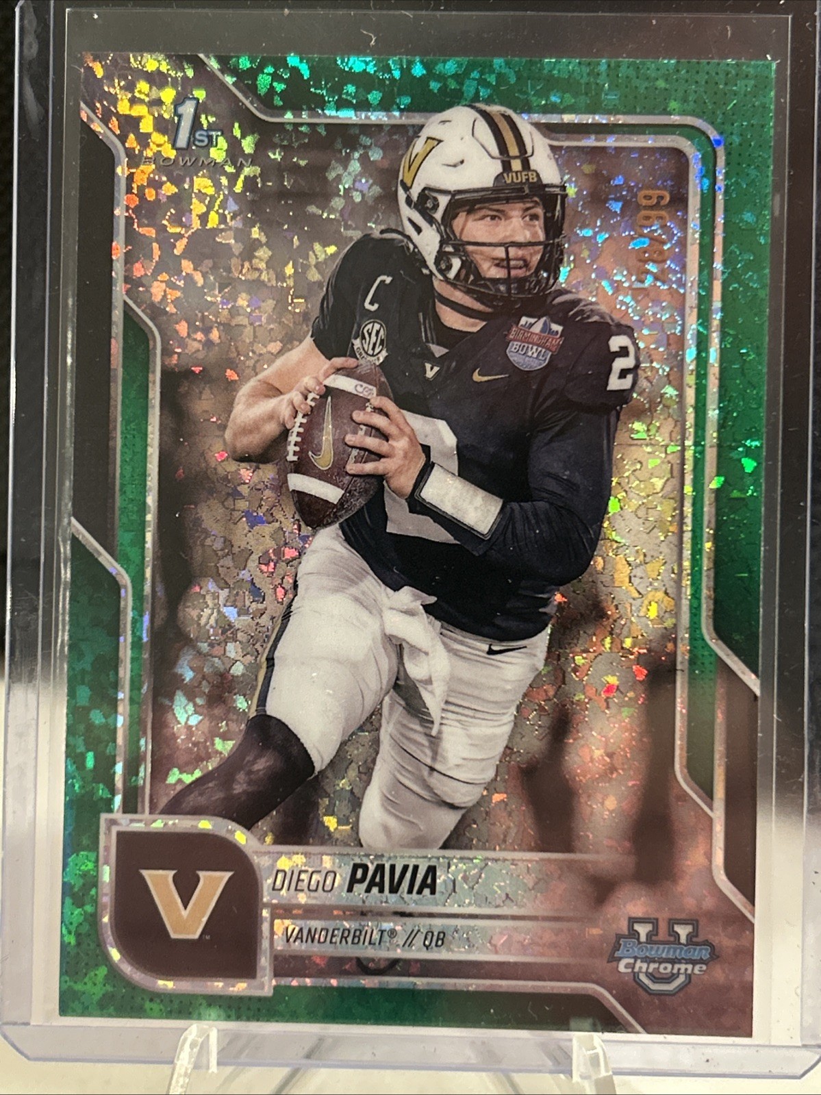 2025 Bowman U Chrome 1st Diego Pavia Green Shimmer Refractor #/99