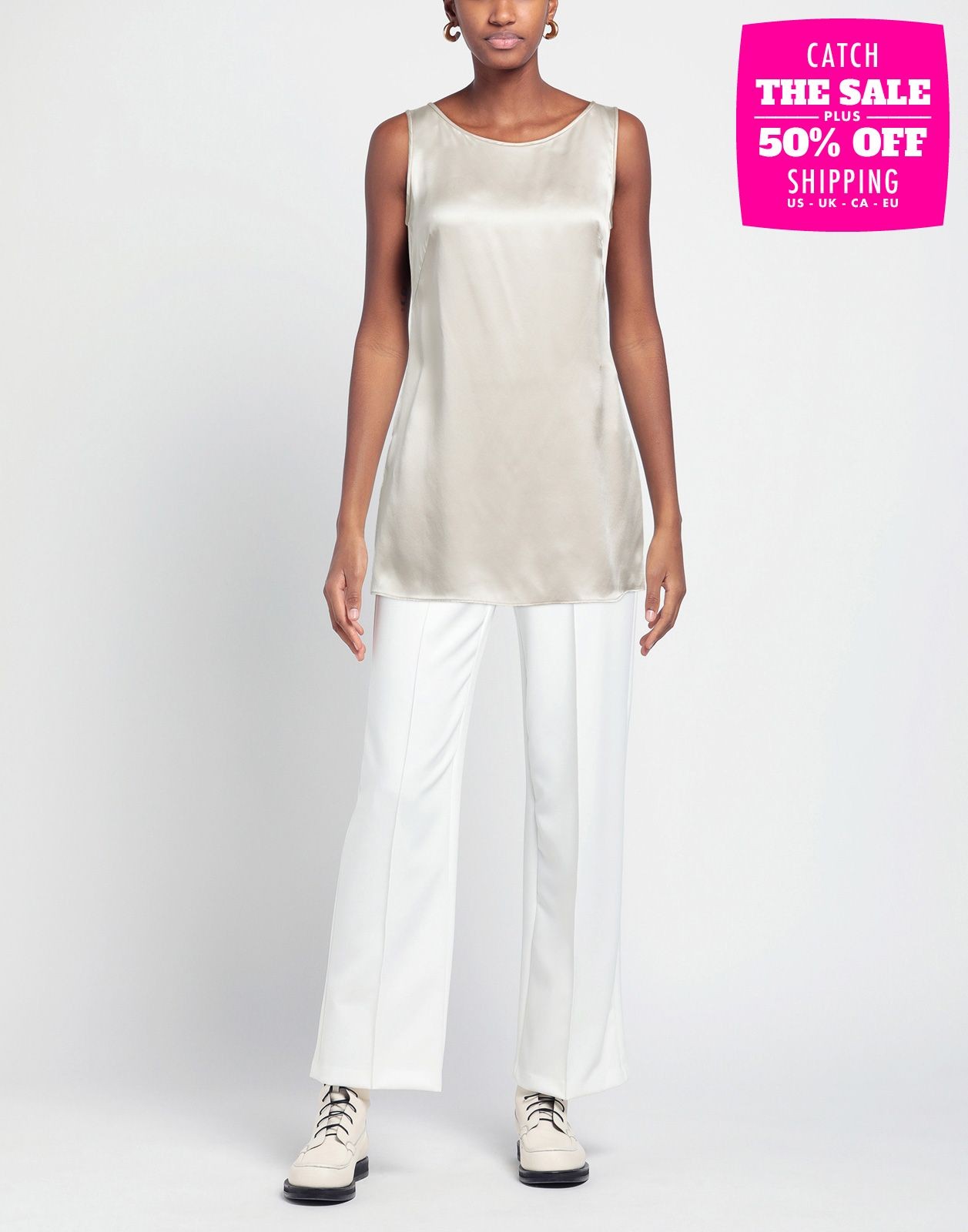 ELEVENTY Silk Sleeveless Top IT40 US4 UK8 Made in Italy RRP €315