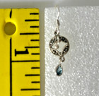 Earrings Silver Marcasite Petite Dangle Vintage tear drop wire — photo 4
