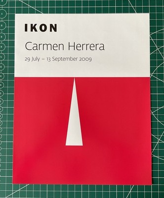 Carmen Herrera ''Rot mit weißem Dreieck'' 2009 Ikonengalerie Ausstellungsplakat