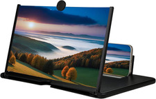 16" Mobile Phone Screen Magnifier, 3D HD Screen Amplifier Projector for Movies,