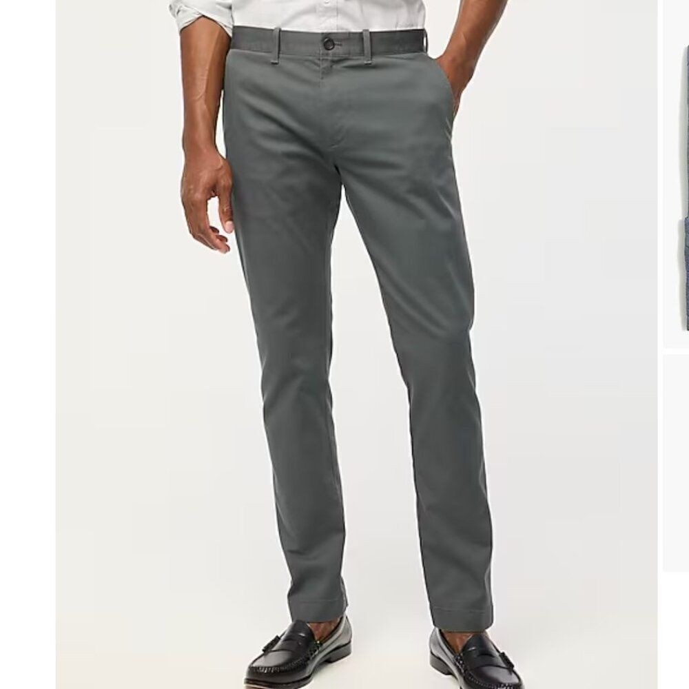 J. Crew Men's Slim-fit flex chino pant Gray 32 X 34 NWT