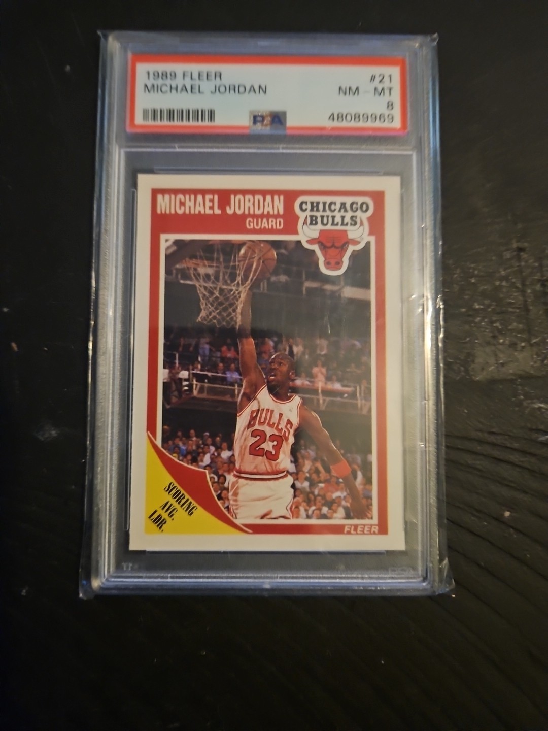 CHICAGO BULLS MICHAEL JORDAN 1989 FLEER #21 PSA 8 LOOKS EVEN BETTER DEAL RARE