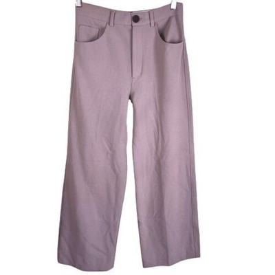 Zara Womens High Rise Wide Leg Trouser Size US Small Career Wear Comfort Stretch