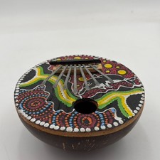 Thumb Piano Painted Coconut Colourful 7 Key Karimba Kalimba Handmade Fairtrade