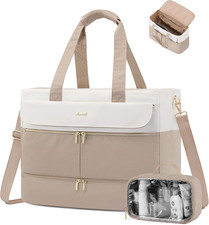 Travel Duffle Bag for Women, Wide Open Large Weekender Bags with Shoe Compartmen