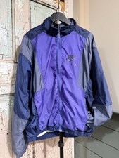 Vintage 90s Nike Air Windbreaker Jacket Large Purple Blue Colorblock Retro