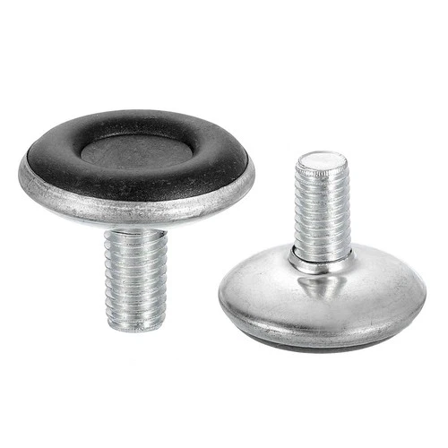 Screw-on Furniture Levelers Adjustable Thread M8 – Silver M8x15x30mm 4-pack