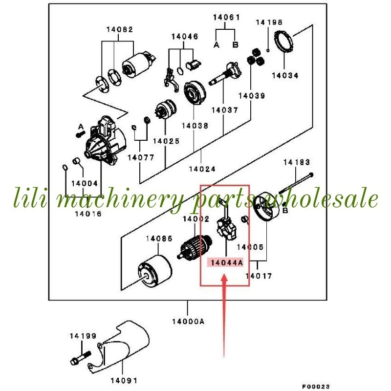 Conjunto de soporte de cepillo de arranque para Mitsubishi LANCER OUTLANDER MONTERO & SPORT Foto 4 de 4