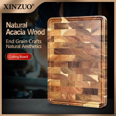 Acacia Wood Cutting Board Cut Bread Fruit Meat Quality Kitchen Wooden Chopping B
