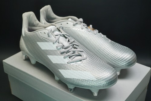 Botas Adidas Rugby Adizero RS7 SG GX5390 Tachuelas Cambiables Unisex Plateadas Blancas - Imagen 5 de 13