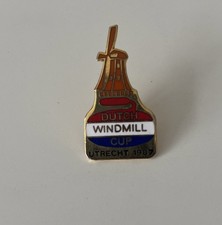 Curling - Dutch Windmill Cup - Utrecht 1987 - 20x30mm Badge