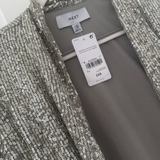 Next Brand New With Tags Sequin Blazer In Size UK 22 Champagne Colour RRP £68