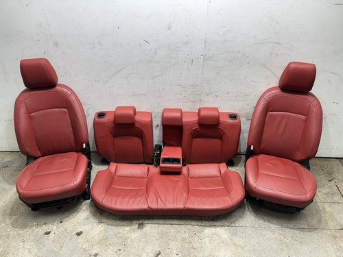 2011 NISSAN QASHQAI J10 FRONT AND REAR RED LEATHER SEATS #0A - Picture 5 of 18