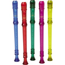 Canto One-Piece Translucent Soprano Recorder Baroque Fingering Transparent Purpl