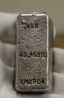 Vintage Poured .999 Silver Bar 25.463 Troy Oz. KM2904
