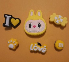 Set Of 6 Labubu Shoe Charms Compatible With Crocs