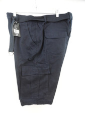 Blu Rock New York Belt 'n Loop Cargo Shorts Navy Blue - Size 38 - NEW