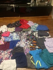 Huge Lot Scrubs 25Tops 7 Bottom 3 Sets Size Medium Large Mixed Lot