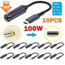 10PCS 100W Laptop Charger Converter USB Type C Power Charging Cable Adapter 7909