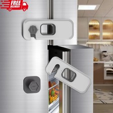 2Pk Fridge Locks Self-Adhesive Childproof Latch for Refrigerator, Cabinets, Oven