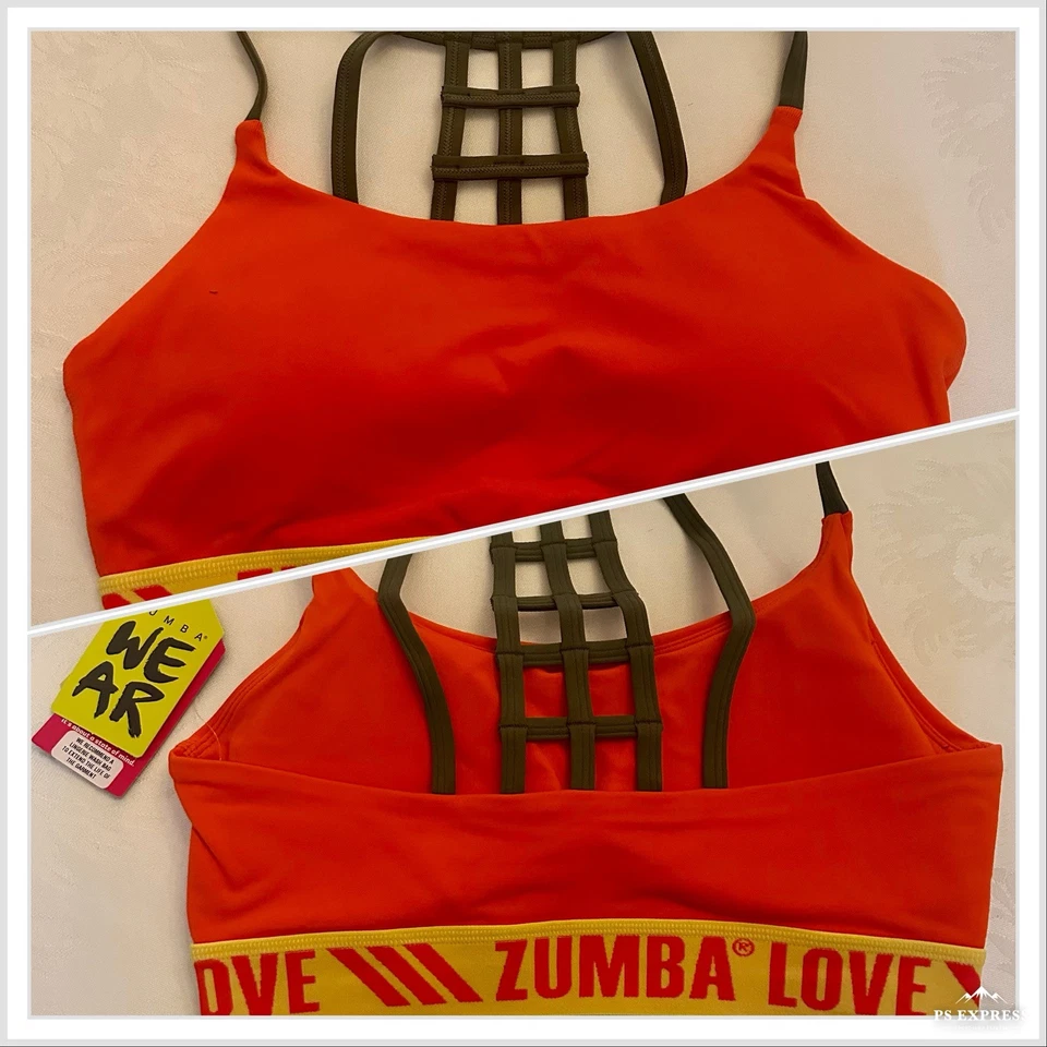 ZUMBA ¡JUEGO DE 3 piezas! Leggings Capri + Camiseta Espalda Abierta + Sujetador Deportivo Top EliteZWear Foto 3 de 4