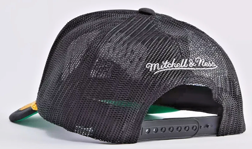 Georgetown Hoyas Sombrero de Camionero Hoja Dorada Bordado Gorra de Cuerda Negro Malla Logo Nuevo Foto 2 de 3