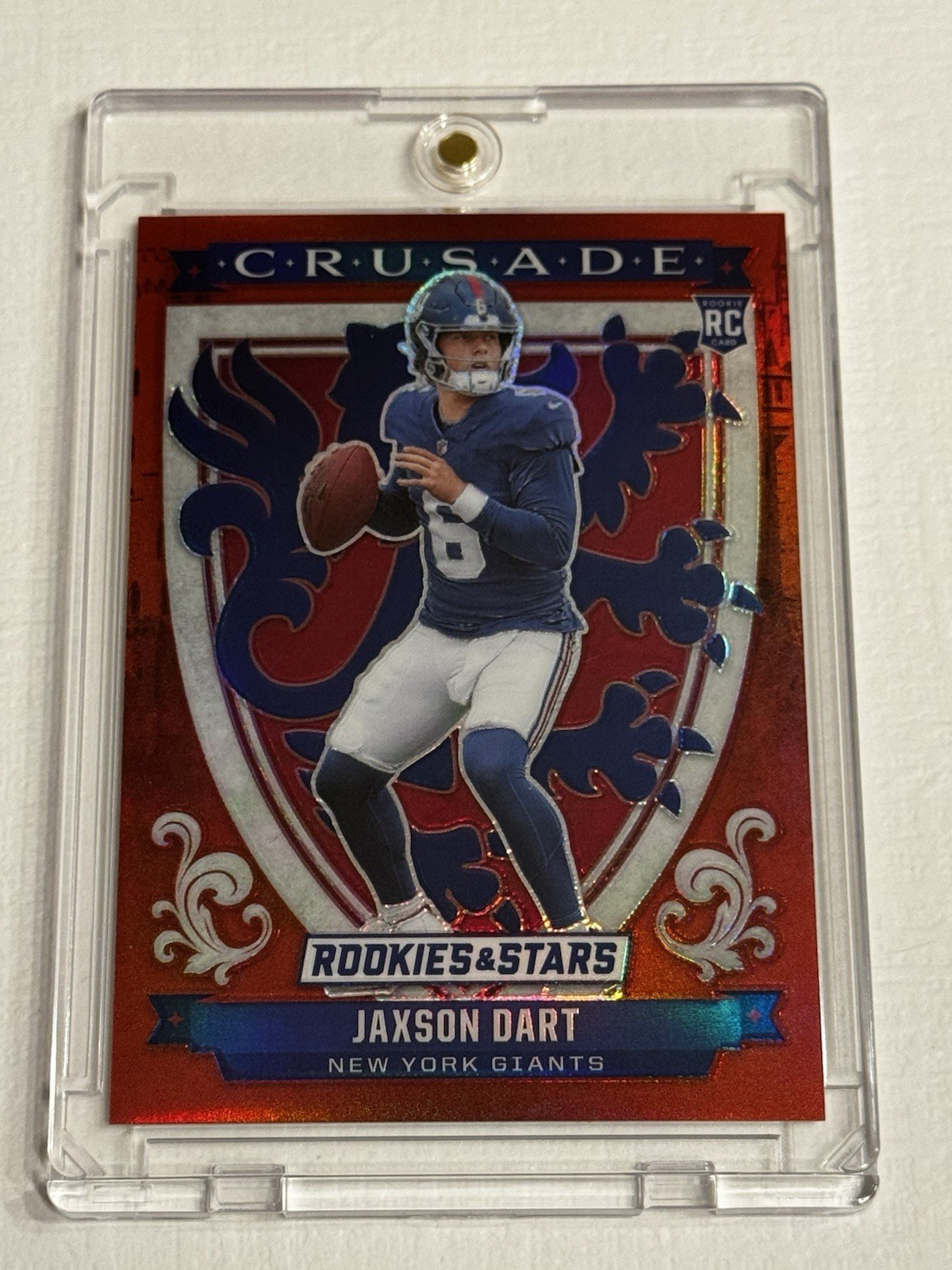 2025 Panini Rookies & Stars #11 Jaxson Dart RC Crusade Red /99 Giants