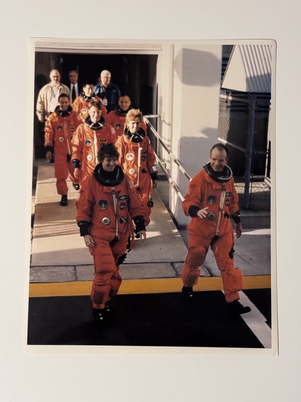 NASA STS-84 Crew Board Astrovan For Launch Rehearsal Press Photo
