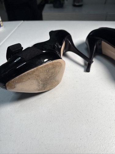 Salvatore Ferragamo Bara Pumps offene Zehenpartie Größe 8 B DS 19364 B98 - Bild 8 von 11