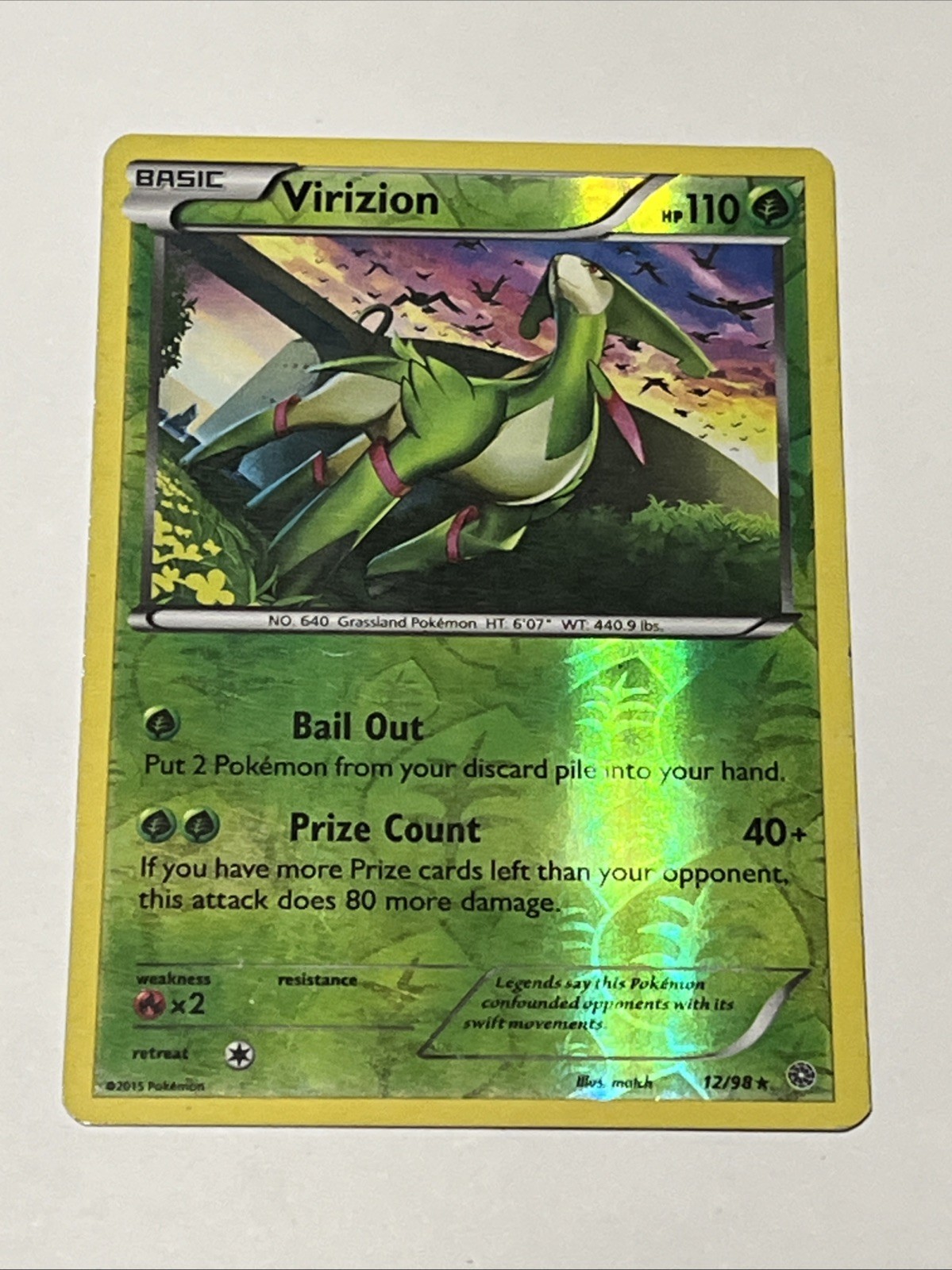 Virizion 12/98 Ancient Origins Reverse Holo Mint Pokemon Card