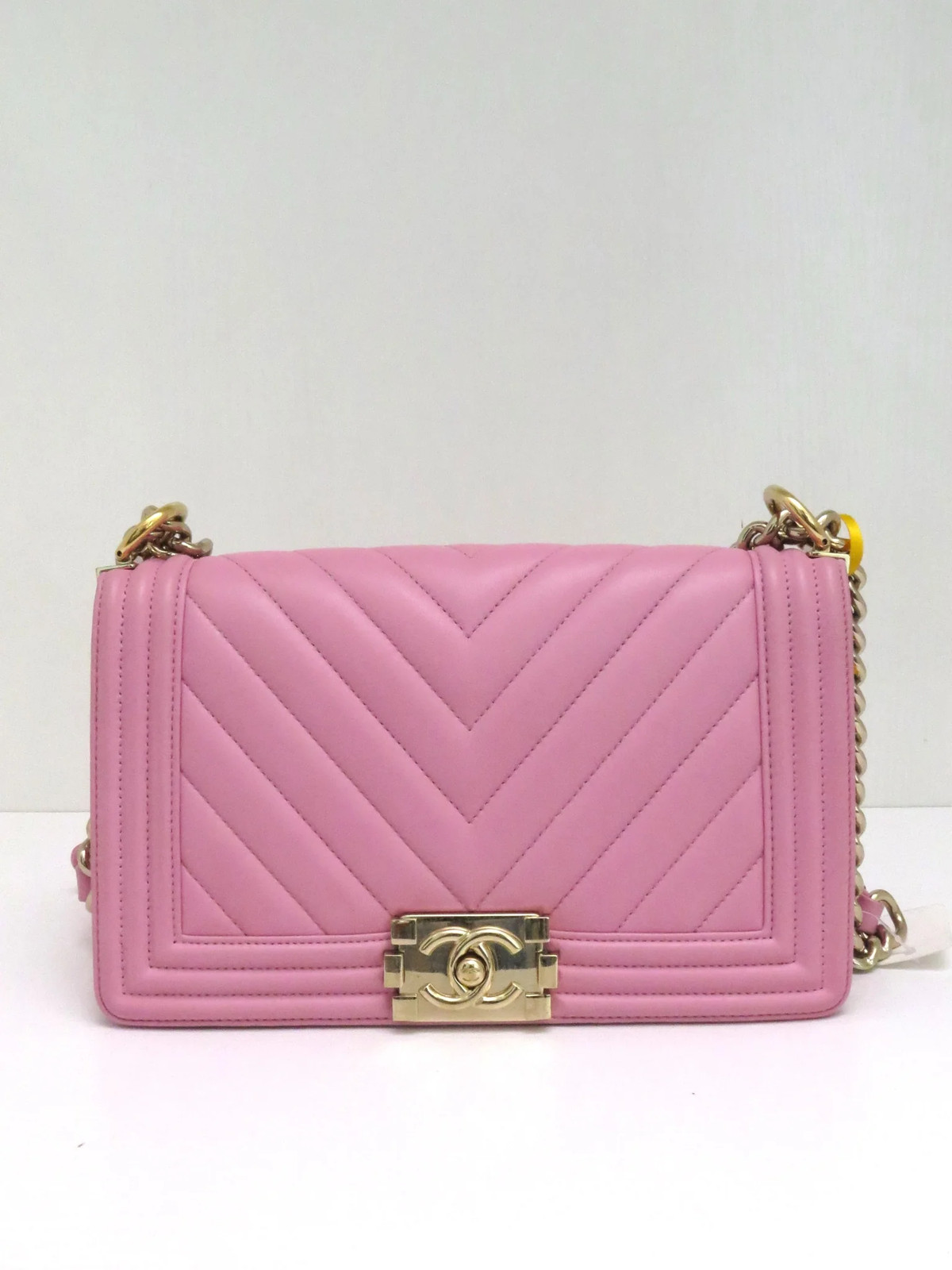 Chanel Le Boy - Pink Chevron