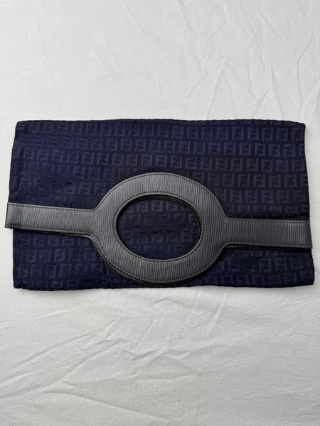 Vintage Fendi Micro Zucca Bi Fold Clutch Monogram Hand Bag