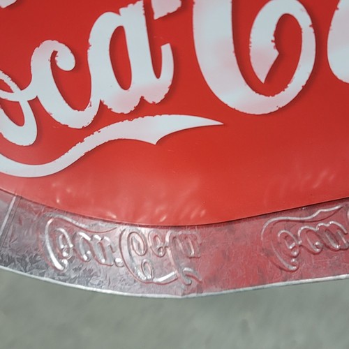 Drink Coca-Cola Galvanized Tin Serving Tray w/ Handles 16x11 - Picture 4 of 5